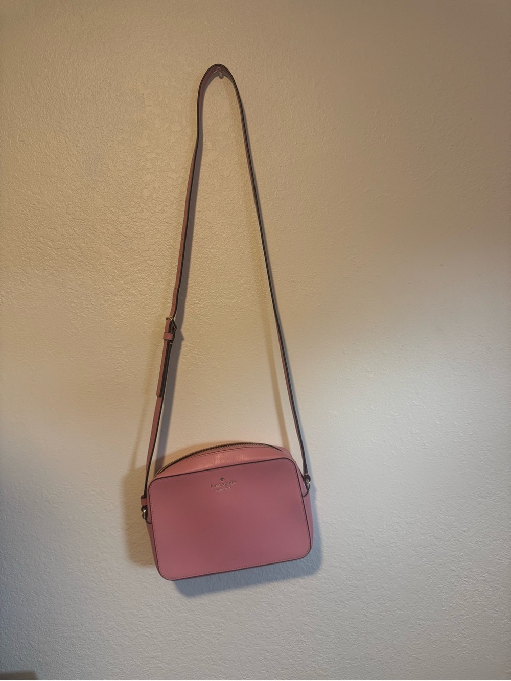kate spade Rose Pink Leather Crossbody Camera Bag
